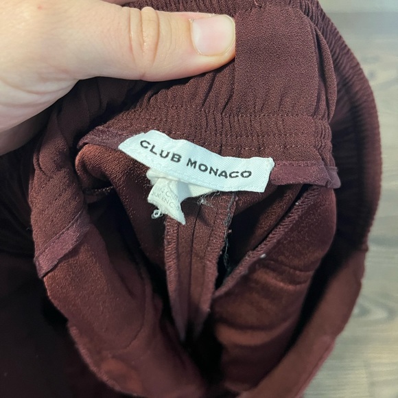 Club Monaco crop maroon pants - size small. - Picture 3 of 5